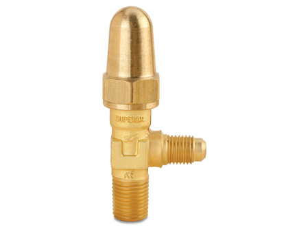 Valvula de servicio tipo angulo 1/4" Fleer x 1/4" NTP, para R-410a,134a, 404a, y mezclas