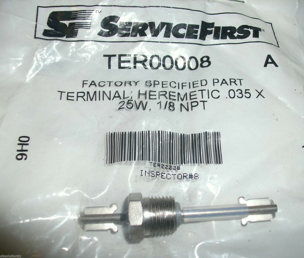 TER0008 Terminal Heremetic .035 x.25W, 1/8 NPT